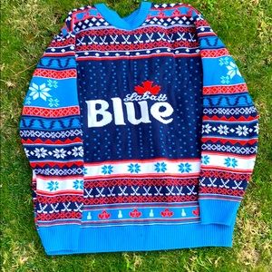 Labatt Blue Beer Men’s XL Ugly Christmas Sweater